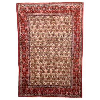 Antiker Senneh Teppich Iran Baumwolle Wolle Feiner Knoten Handgemacht