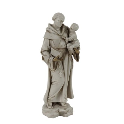 Antike Skulptur des Heiligen Antonius von Padua '800 Porzellan