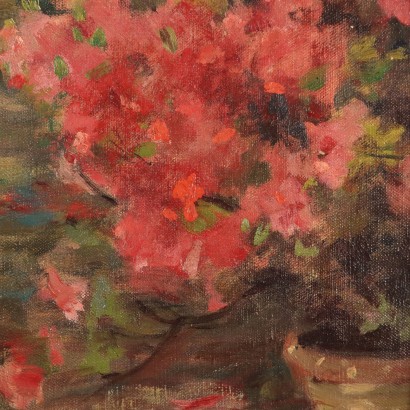 Gemälde von Giuseppe Rossi, Blick auf einen Blumengarten mit Azaleen,Giuseppe Rossi,Giuseppe Rossi,Giuseppe Rossi,Giuseppe Rossi