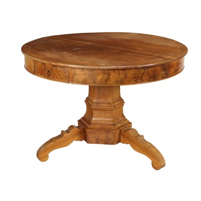 Antiker Tisch Louis Philippe Stil Walnuss Italien Zweite Mitte des XIX