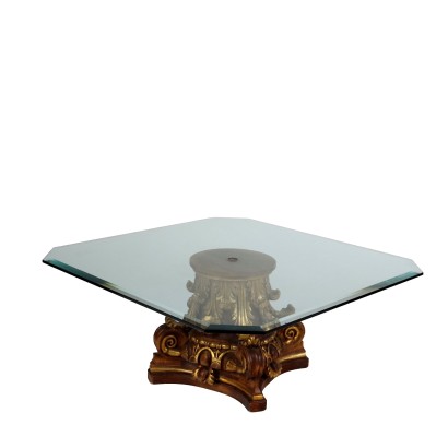 Tisch aus Lackiertem Holz Glas Italien des XX Jhs