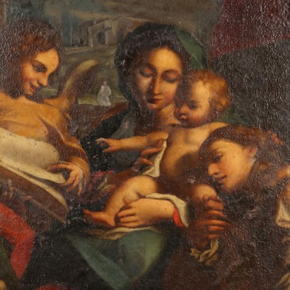 Antikes Gemälde '600 Die Heilige Frau vom Heiligen Hieronymus