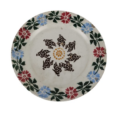 Antiker Teller aus Keramik Italienische Manifaktur des XIX Jhs