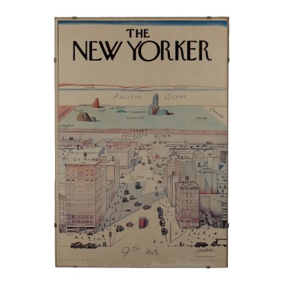 Saul Steinberg's New Yorker Cover Poster View of the World