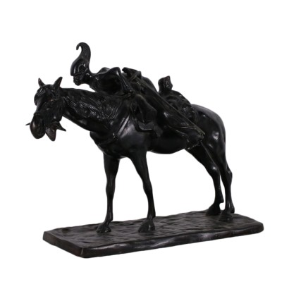 Soldat auf dem Pferd Bronze Italien XIX-XX Jhd